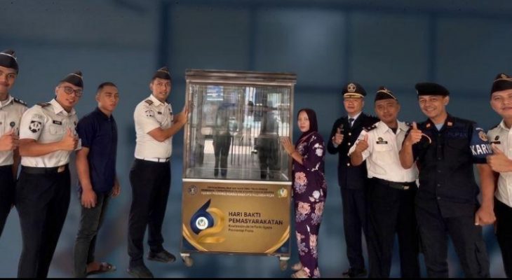 Rutan Tanjung Pura Salurkan Gerobak UMKM untuk Keluarga Warga Binaan di Hari Bakti Pemasyarakatan ke-62