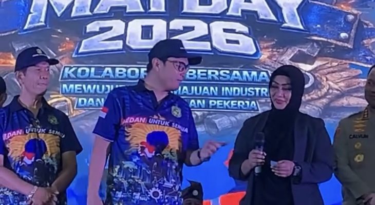 May Day 2026 di Medan Berlangsung Meriah, Wali Kota Rico Waas Bernyanyi Bersama Buruh