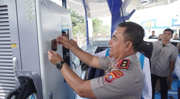 PLN dan Polda Sumut Resmikan SPKLU Ultra Fast Charging Pertama di Lingkungan Polda se-Indonesia
