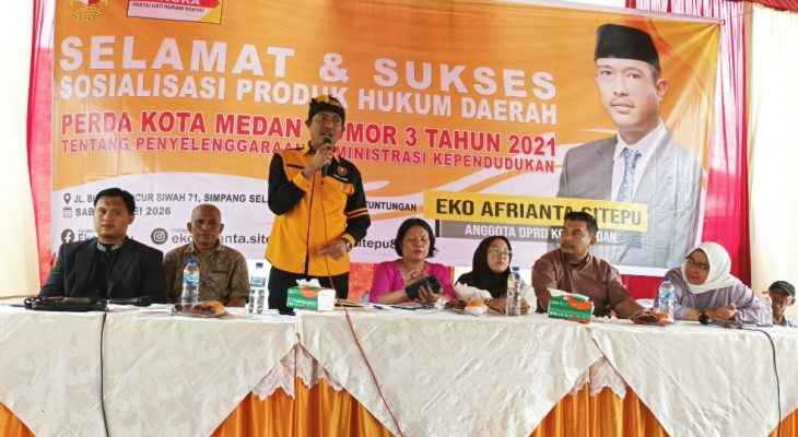 Eko Afrianta Sitepu Sosialisasikan Perda Administrasi Kependudukan, Warga Sampaikan Beragam Keluhan