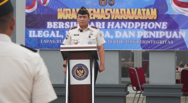 Lapas Lubuk Pakam Gelar Apel Ikrar Pemasyarakatan Bersih dari Handphone Ilegal, Narkoba dan Penipuan