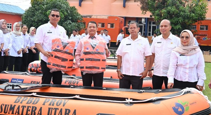 Bank Sumut Serahkan Bantuan Sarana Penanggulangan Bencana Rp4,46 Miliar untuk BPBD Sumut