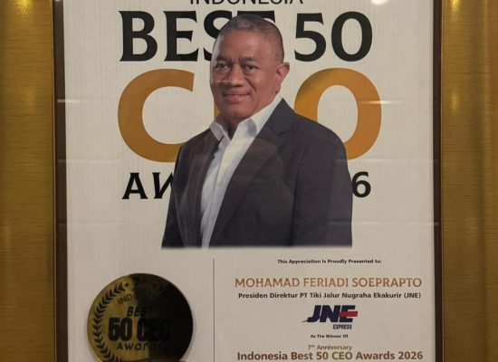 Feriadi Soeprapto Raih Indonesia Best 50 CEO Awards 2026, Bukti Kepemimpinan Inspiratif di JNE