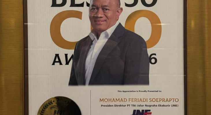 Feriadi Soeprapto Raih Indonesia Best 50 CEO Awards 2026, Bukti Kepemimpinan Inspiratif di JNE