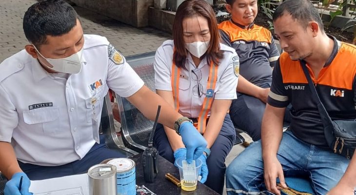 KAI Divre I Sumut Gelar Sidak Narkoba di Enam Stasiun, Puluhan Petugas Dinyatakan Negatif