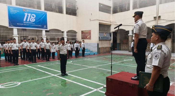 Rutan Kelas I Labuhan Deli Gelar Upacara Hari Kebangkitan Nasional ke-118 di Blok Hunian