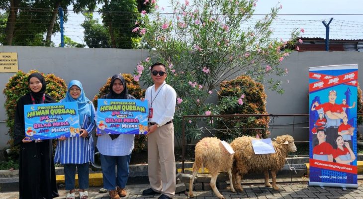 JNE Hadirkan Hadiah Hewan Kurban dan Berbagi Daging Kurban untuk Insan Media di Medan