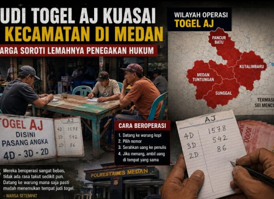 T09el AJ Disebut Kuasai Empat Kecamatan di Medan, Warga Soroti Lemahnya Penegakan Hukum