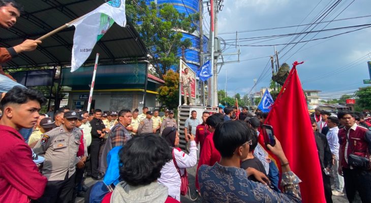 Aliansi Cipayung Plus Sumut Demo PLN UID Sumut, Soroti Blackout hingga Dugaan Korupsi