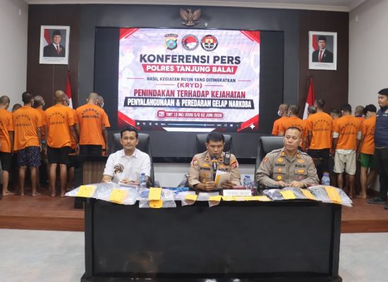 Polres Tanjung Balai Ungkap 15 Kasus Narkoba dalam 20 Hari, 19 Tersangka Diamankan