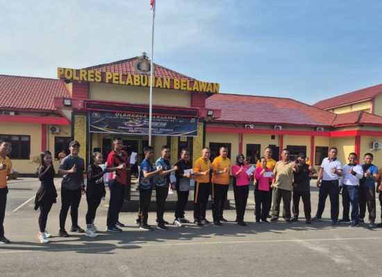 Pelindo Regional 1 Belawan Meriahkan Olahraga Bersama Hari Bhayangkara ke-80, Perkuat Sinergi Antarinstansi