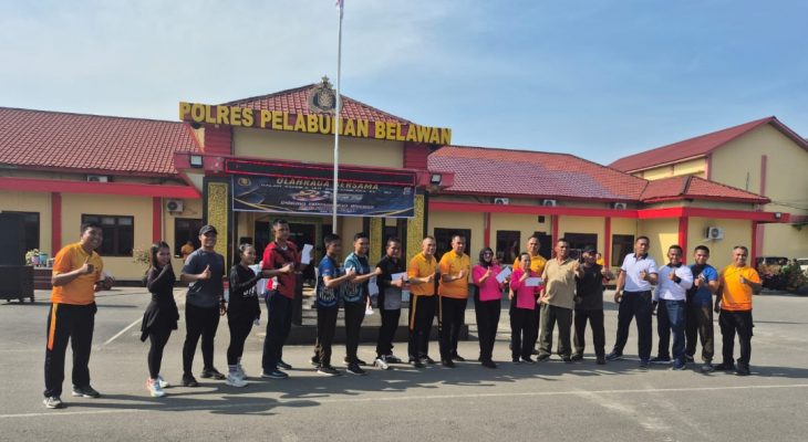 Pelindo Regional 1 Belawan Meriahkan Olahraga Bersama Hari Bhayangkara ke-80, Perkuat Sinergi Antarinstansi