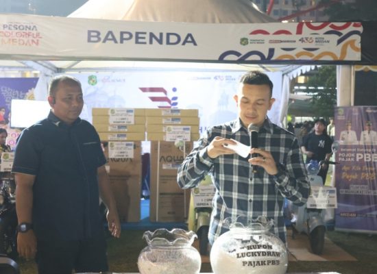 Gebyar PBB dan Opsen PKB 2026 Meriah, Bapenda Kota Medan Undi Hadiah di Pesona Colorful Medan