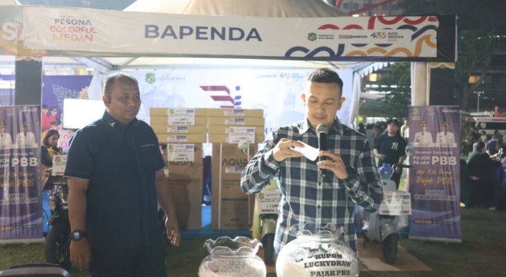 Gebyar PBB dan Opsen PKB 2026 Meriah, Bapenda Kota Medan Undi Hadiah di Pesona Colorful Medan