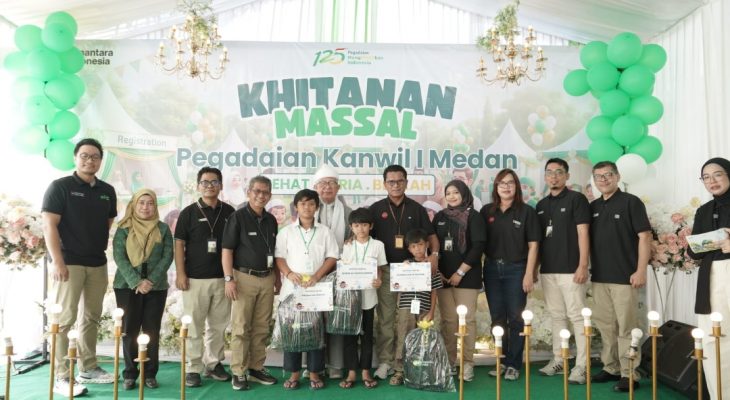 Wujud Kepedulian Sosial, Pegadaian Kanwil I Medan Gelar Khitanan Massal untuk 100 Anak