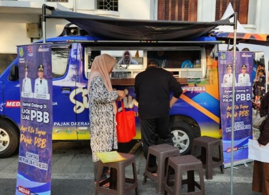 Olahraga Sambil Tunaikan Kewajiban Pajak, Bapenda Medan Hadirkan Pojok PBB dan Samsat Keliling di CFD