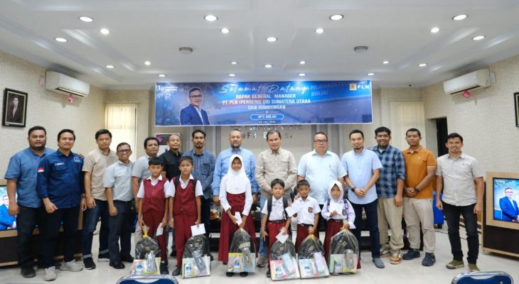 PLN UP3 Binjai Hadirkan Semangat Belajar di Hari Anak Nasional Melalui Bantuan Pendidikan