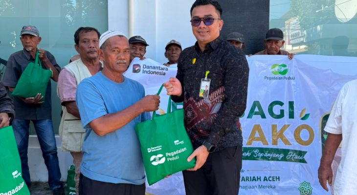 Pegadaian Syariah Area Aceh Hadirkan Kebahagiaan Lewat Program Berbagi 150 Paket Sembako