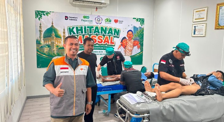 Pegadaian Syariah Banda Aceh Kolaborasi dengan Rumah Zakat, Puluhan Anak Ikuti Khitanan Massal