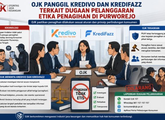 OJK Panggil Kredivo dan KrediFazz Terkait Dugaan Pelanggaran Etika Penagihan di Purworejo