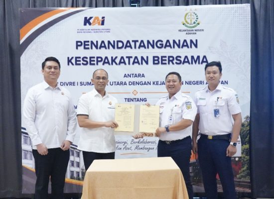 KAI Divre I Sumut dan Kejari Asahan Perkuat Sinergi Hukum untuk Tingkatkan Layanan Kereta Api