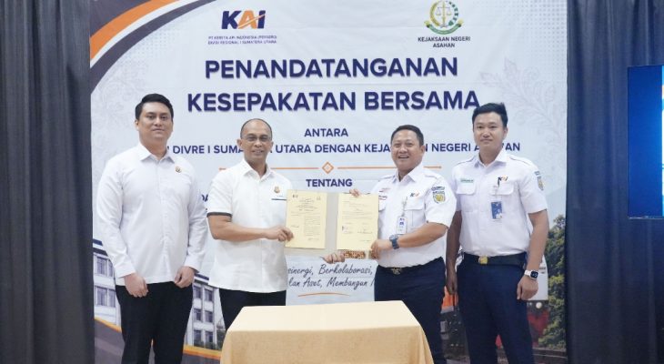 KAI Divre I Sumut dan Kejari Asahan Perkuat Sinergi Hukum untuk Tingkatkan Layanan Kereta Api