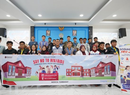 Pertamina Patra Niaga Sumbagut Edukasi 110 Siswa SMA Al-Azhar Medan tentang Pencegahan HIV/AIDS