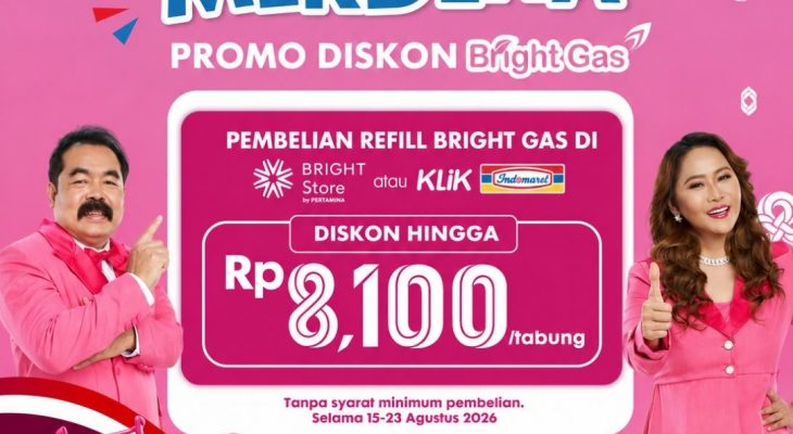 Pertamina Patra Niaga Sumbagut Hadirkan Promo Bright Gas Semarak Merdeka, Diskon hingga Rp8.100