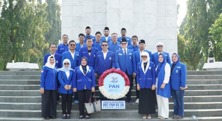 Sambut HUT PAN, DPD PAN Kota Medan Gelar Upacara dan Tabur Bunga di TMP Nasional