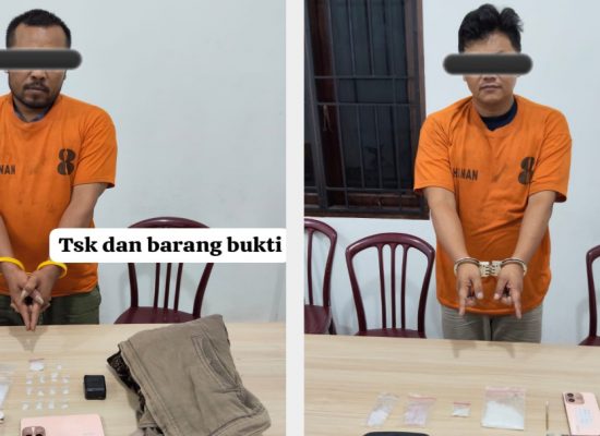 Polisi Amankan Dua Pria di Karo, Sabu Diduga Seberat 39,79 Gram Disita