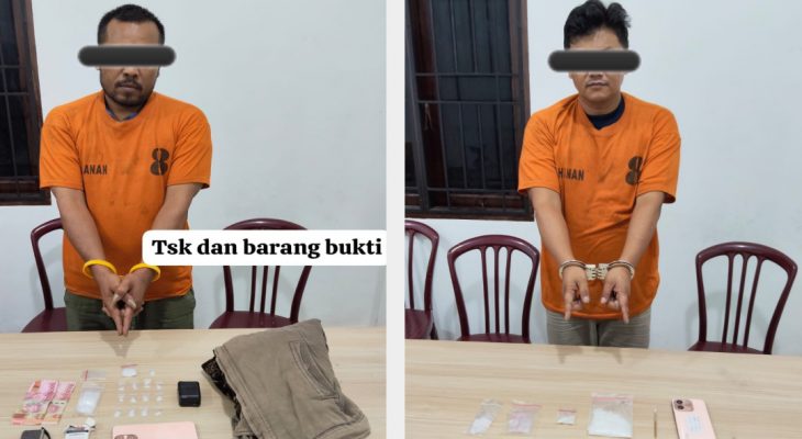 Polisi Amankan Dua Pria di Karo, Sabu Diduga Seberat 39,79 Gram Disita