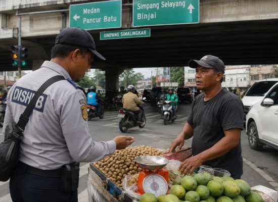 Diduga Oknum Honorer Dishub Medan Lakukan Pungli terhadap Pedagang di Simpang Simalingkar