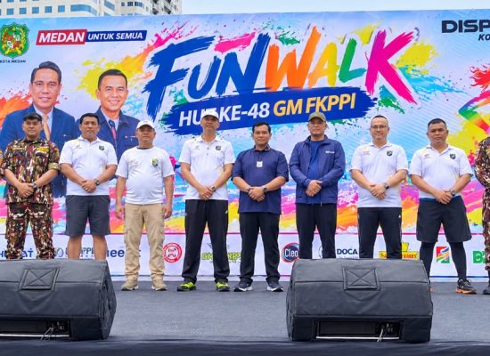 Ribuan Warga Meriahkan Funwalk HUT ke-48 GM FKPPI di Lapangan Merdeka Medan