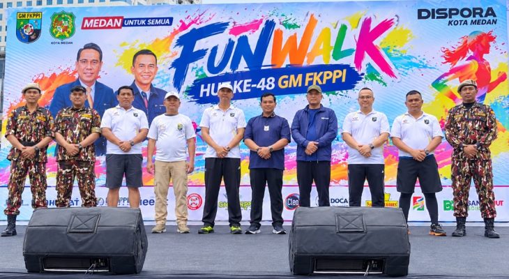 Ribuan Warga Meriahkan Funwalk HUT ke-48 GM FKPPI di Lapangan Merdeka Medan