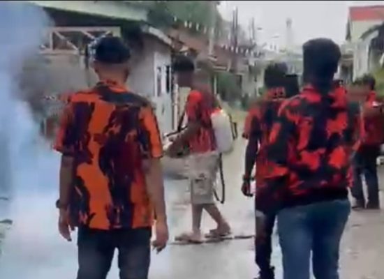 Cegah DBD di Musim Pancaroba, PP Ranting Polonia Gelar Fogging Massal