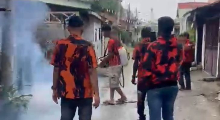 Cegah DBD di Musim Pancaroba, PP Ranting Polonia Gelar Fogging Massal