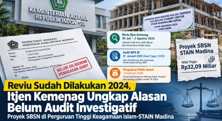 Reviu SBSN STAIN Madina Sudah Dilakukan 2024, Itjen Kemenag Ungkap Alasan Belum Audit Investigatif