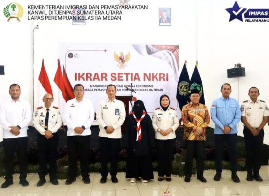 Tinggalkan Paham Radikalisme, Napiter Lapas Perempuan Medan Ikrar Setia kepada NKRI