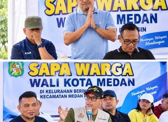 Kadis Perkimcikataru Dampingi Wali Kota Medan Sapa Warga, Penataan Sungai Babura Disiapkan