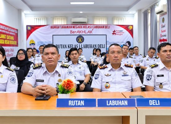 Rutan Labuhan Deli Mantapkan Program Rehabilitasi dan Reedukasi WBP melalui Rakor Virtual dan Anev Pemasyarakatan
