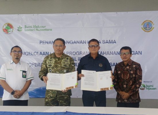 TNI AL dan Koperasi BMLN Jalin Kerja Sama Pengembangan Jagung di Cariu Bogor