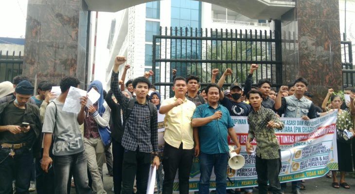GHARIS Sumut Demo di Kejati Sumut, Soroti Pergeseran Anggaran Rp503 Miliar di Deli Serdang
